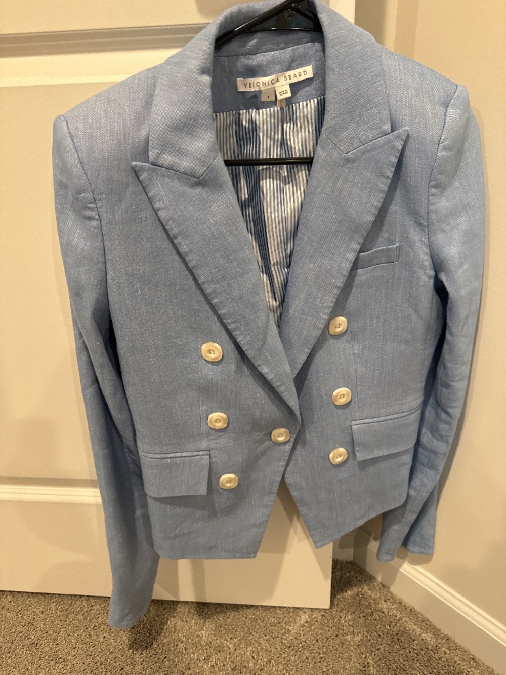 Diego Linen Dickey Jacket Blue